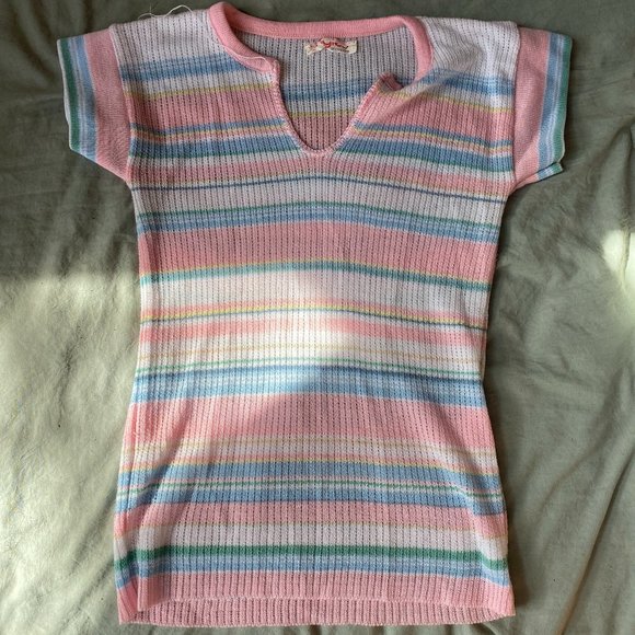 1970s vintage knit top - Picture 2 of 3